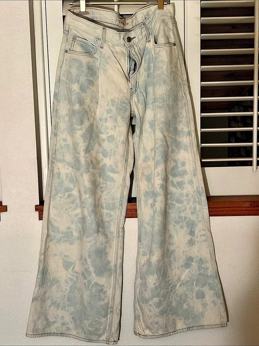 Levi's Premium Wide Leg Tie-Dye Jeans in Blue